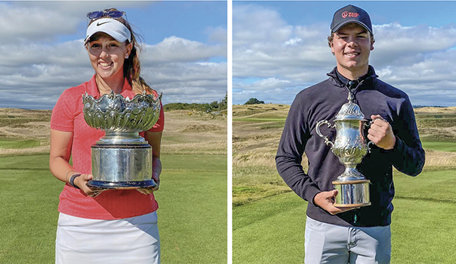 Welsh internationals Ffion Tynan and James Ashfield claimed national amateur titles - in very different fashions.