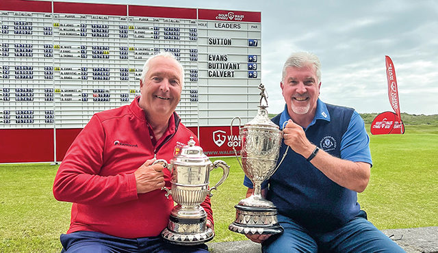 Former Wales No.1 badminton player Phillip Sutton found it fourth time lucky at the Welsh Seniors Championship, as he finally lifted the title after three runner-up finishes.